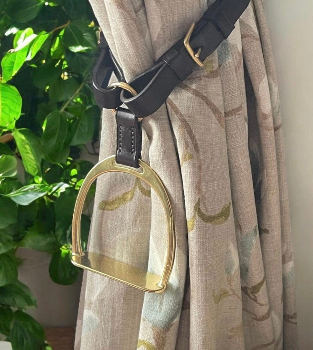 Stirrup Iron Curtain Tie Backs