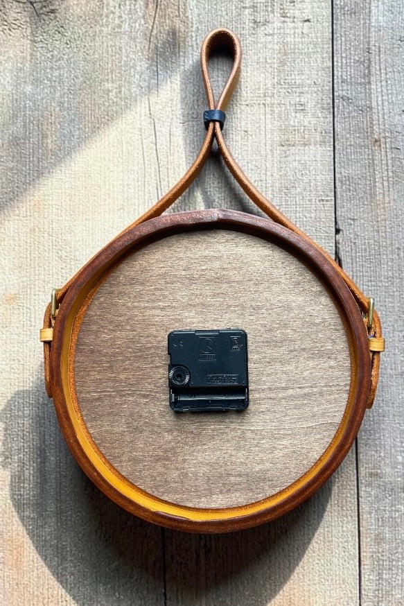 Leather Snaffle Port Hole Clock