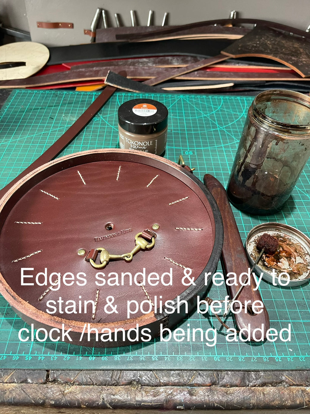 Leather Snaffle Port Hole Clock