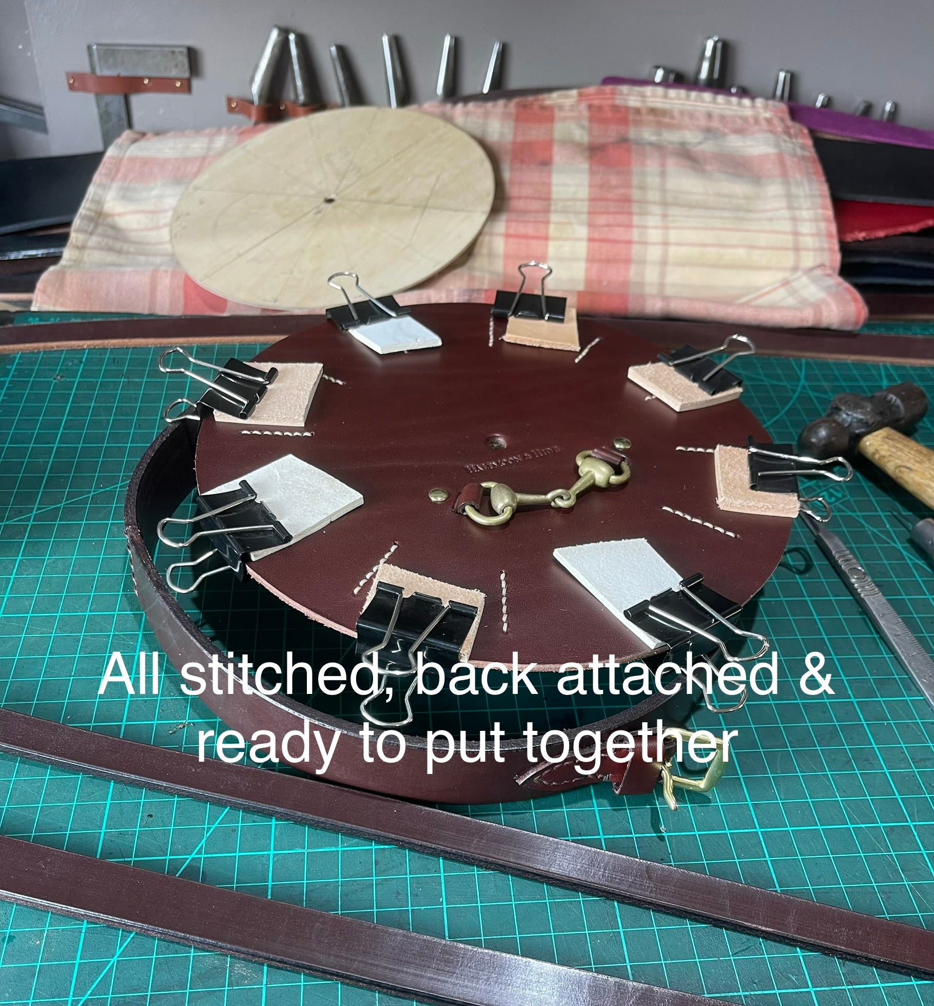 Leather Snaffle Port Hole Clock