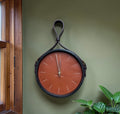 Leather Port Hole Clock